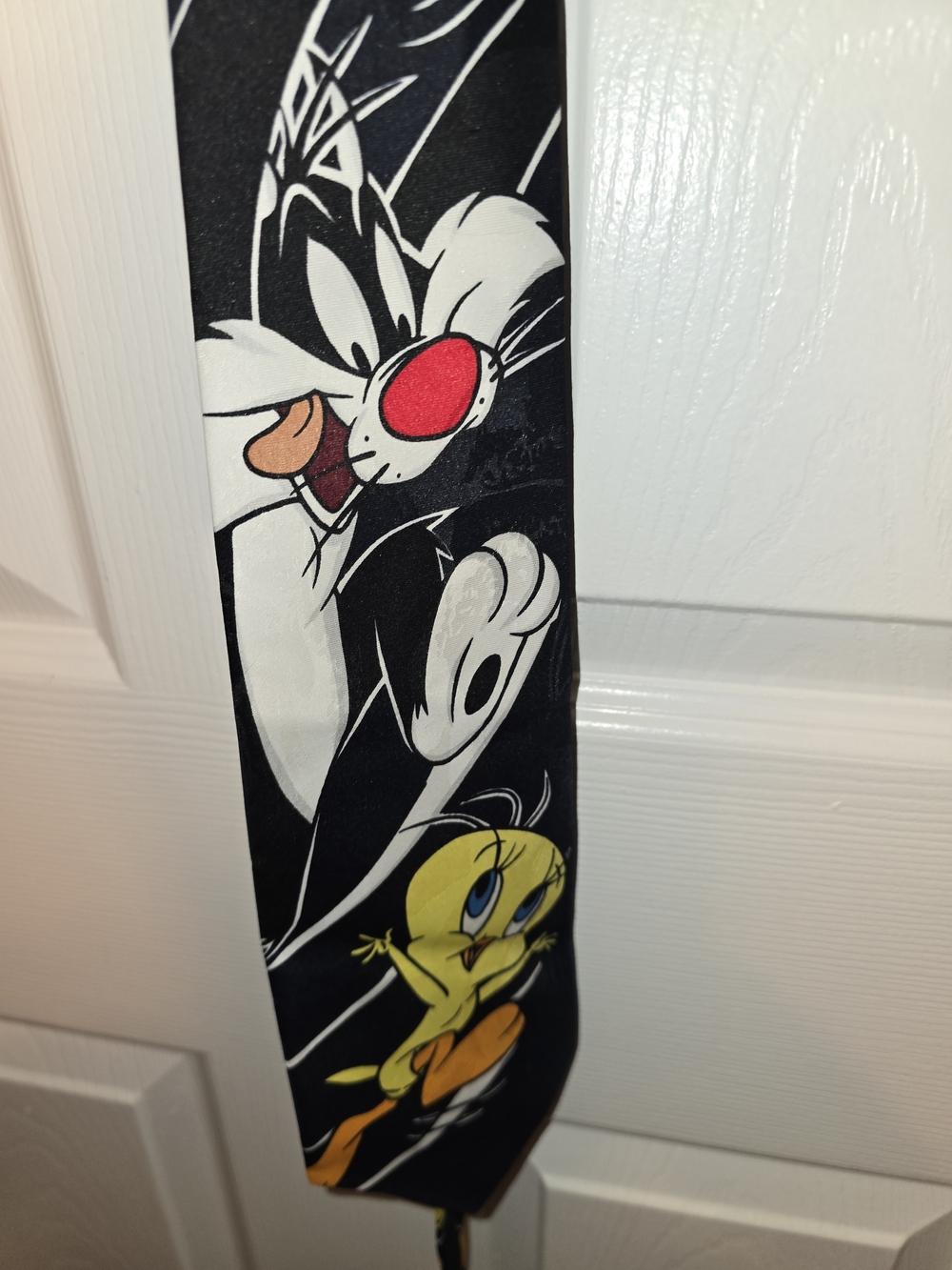 Warner Bros. Black Tie with Tweety & Sylvester Graphic